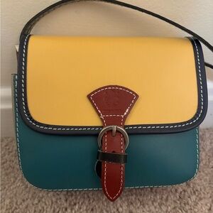 Stylish Yellow and Teal Women's Bag